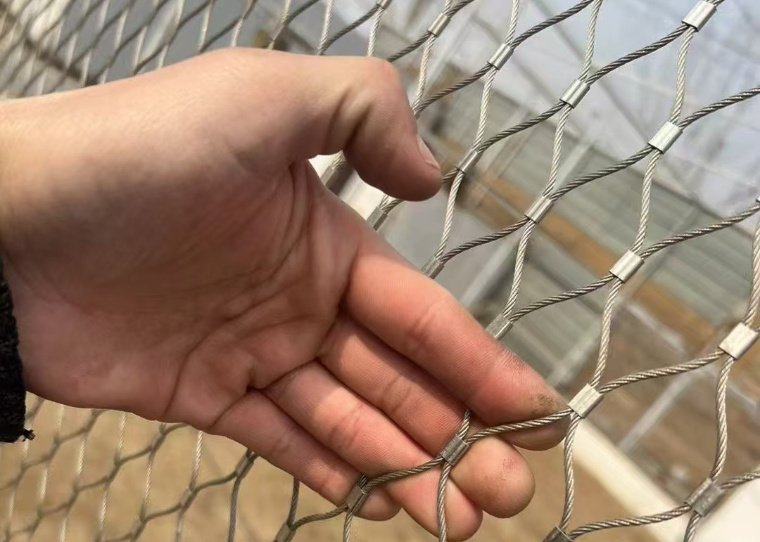 316 Rope Net Fence With 1.2mm Wire Stainless Steel Cable Mesh