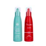150ml Red/Blue cylindrical smooth with Red/Blue pump for shampoo lotion bottle