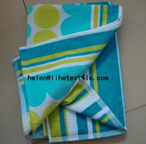 Quality 100% cotton yarn dyed beach towel , loop , 30X60'' , GSM 500 ,velour wholesale