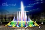 Laser Dancing Water Show Musical Fountain Chinese RGB LED Lamps