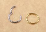 Periceing White Gold Clicker , 14k Gold Hoop Earrings OEM ODM for Anniversary