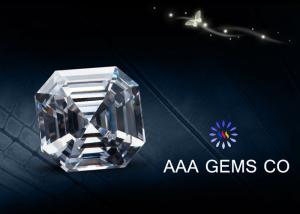 Quality Colorless Asscher Cutting Shape lab created moissanite 4.5 MM Diamone wholesale