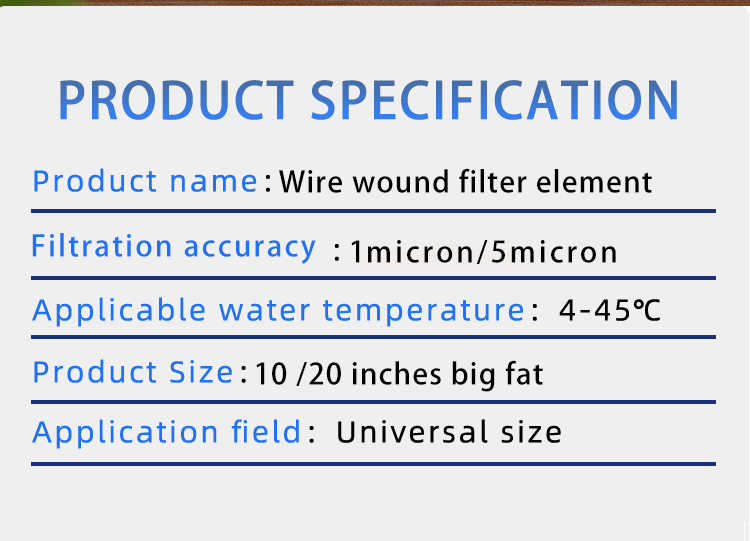 Large Diameter 20 Inch PP Sediment Filter Cartridges for Water Filtration Replacement