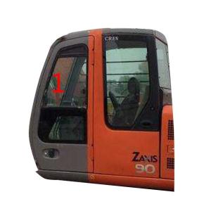 Quality White HITACHI Excavator Glass Left Door Slant Position NO.1 wholesale