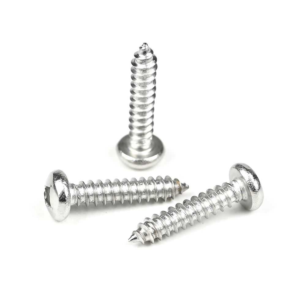 100% QC Tested 304 Stainless Steel Pan Head Self Tapping Screw 8 X20 with Square Drive