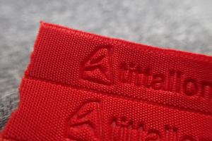 Quality Red Embossed Sportswear Woven Band wholesale