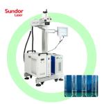 Fly online uv laser marking machine on glass metal plastic paper for date