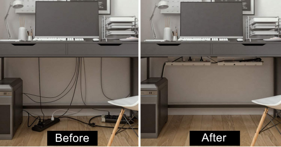 Maximize Productivity Single Tier Bolt Inserting Cable Duct for Under Table Cables