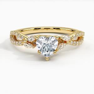 Quality Luxe Willow Diamond Engagement Ring 1/4 Ct. Tw. With 9K Gold Heart wholesale