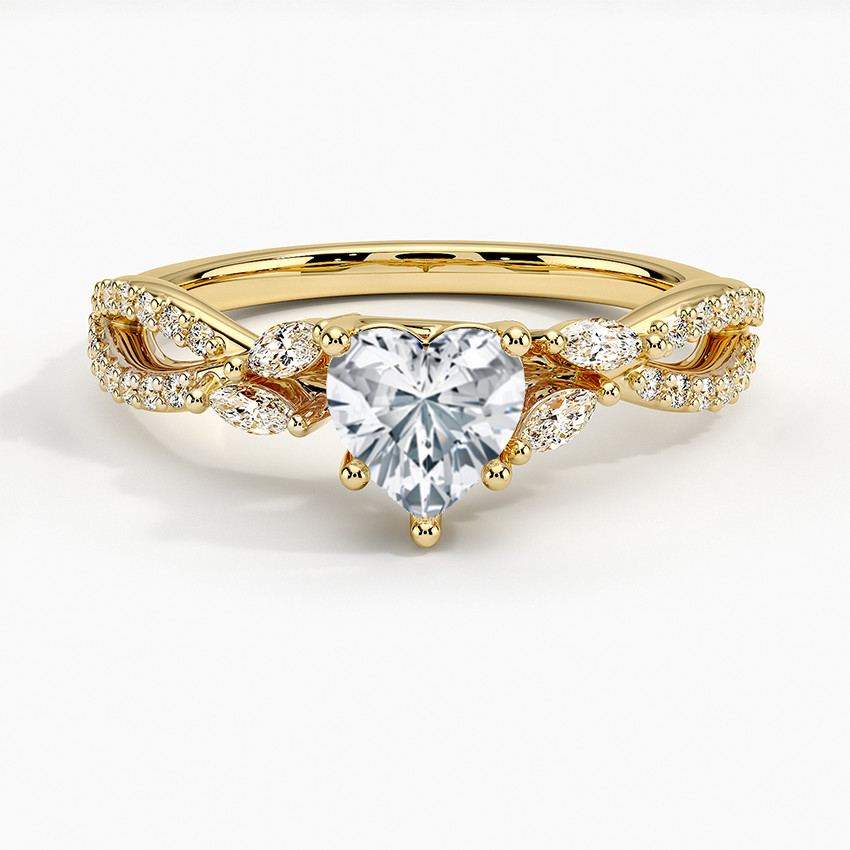 Luxe Willow Diamond Engagement Ring 1/4 Ct. Tw. With 9K Gold Heart