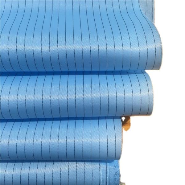 100D Polyester Twill Anti Static ESD Stripes Fabric for Clearing Room Overoll