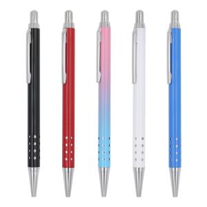 Quality Metal Press Gradient Aluminum Ballpoint Pen 1.0mm Advertising Ballpoint Pens wholesale