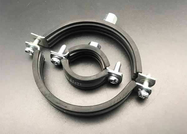 Cheap 6'' 8'' Galvanized Steel EPDM Rubber Pipe Clip for sale