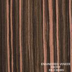 Artificial Ebony Wood Veneer Vertical Grain Red Color 2200-3100mm Length For