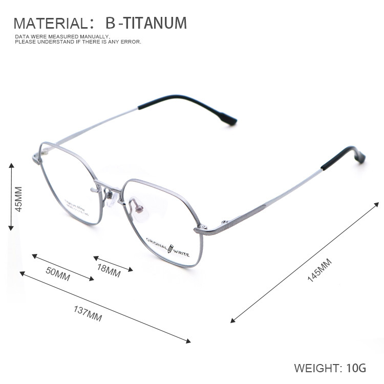 Cheap And Fine IP Plating B Titanium Frame Men Women Glasses 66363