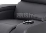 Black PU Leather Big Electric Lift Modern Recliner Chair Embroidery Number Logo