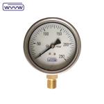 Aluminum Black Pointer Capsule Pressure Gauge Brass Or Stainless Steel Material