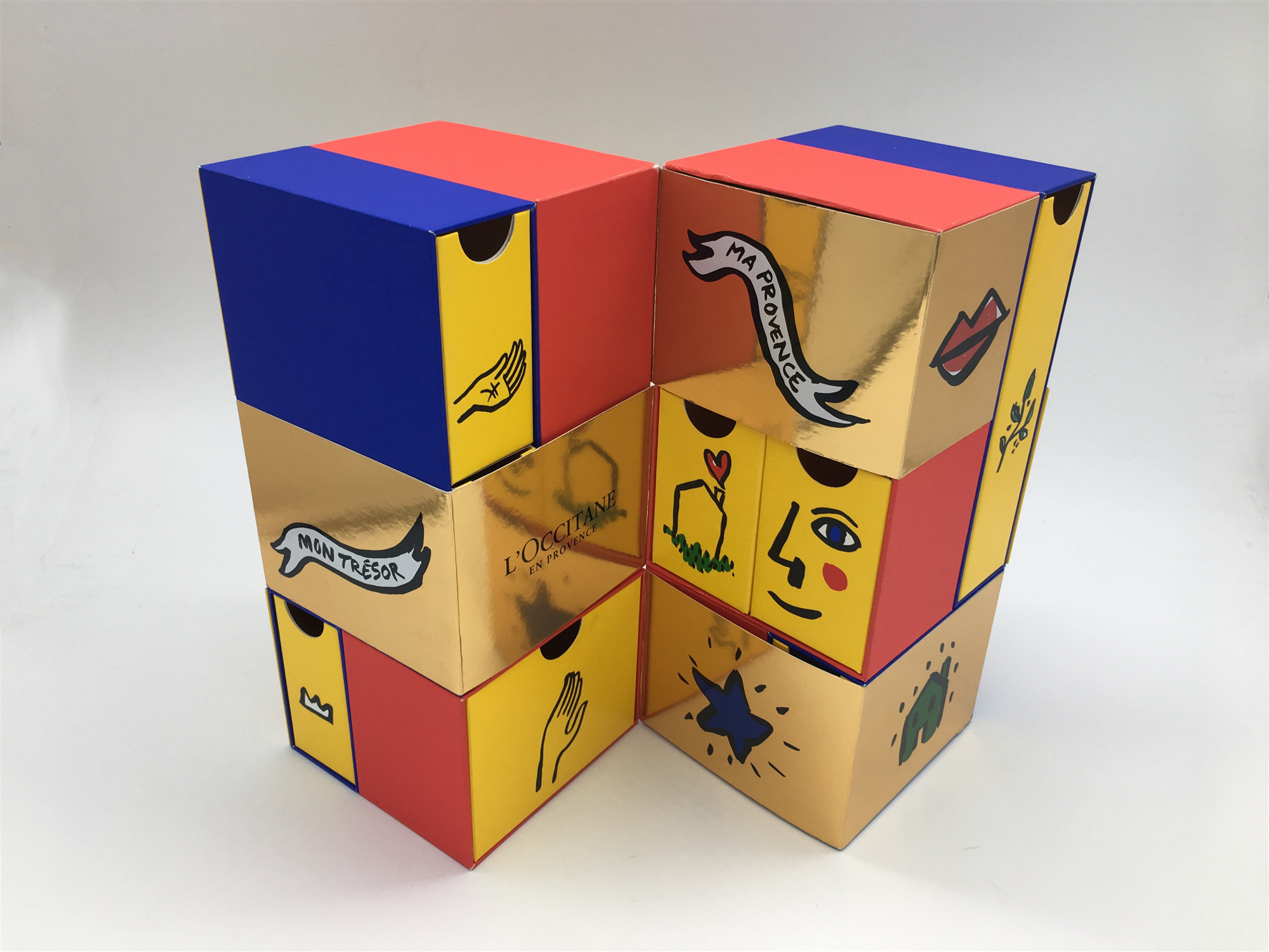 Reversible Gift Packaging Box With Drawer / Multidimensional Cardboard Storage Boxes For Cosmetic