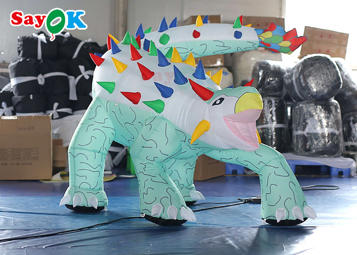Commercial Cartoon Inflatable Dinosaur Model For Kids Customized Size