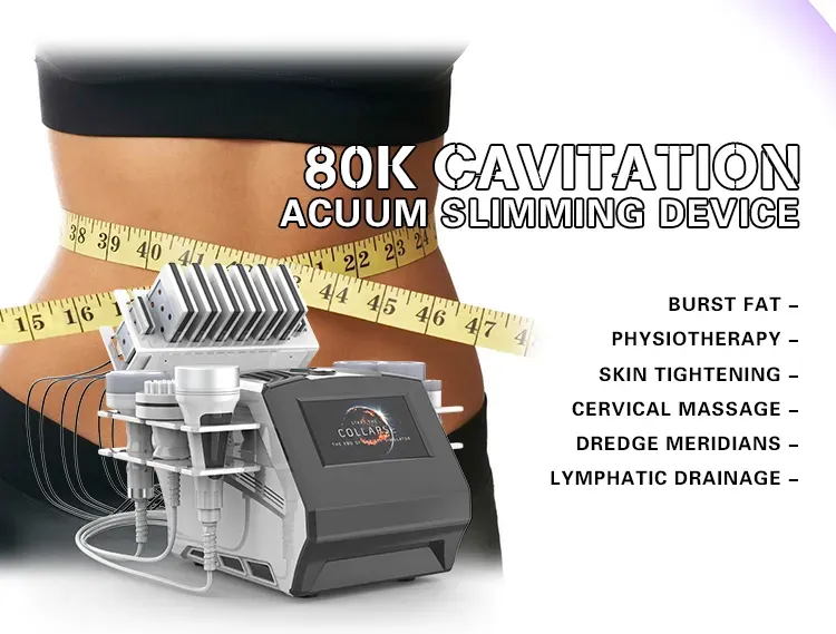 AS94 Body Slimming Machine 6 In 1 Fat Reduce 80K With Vacuum Cavitation System Antienvejecimiento Body Sculpting