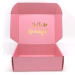 Custom Pink Clothes Jewelry Cosmetic Makeup Food Electronic Folding Corrugated