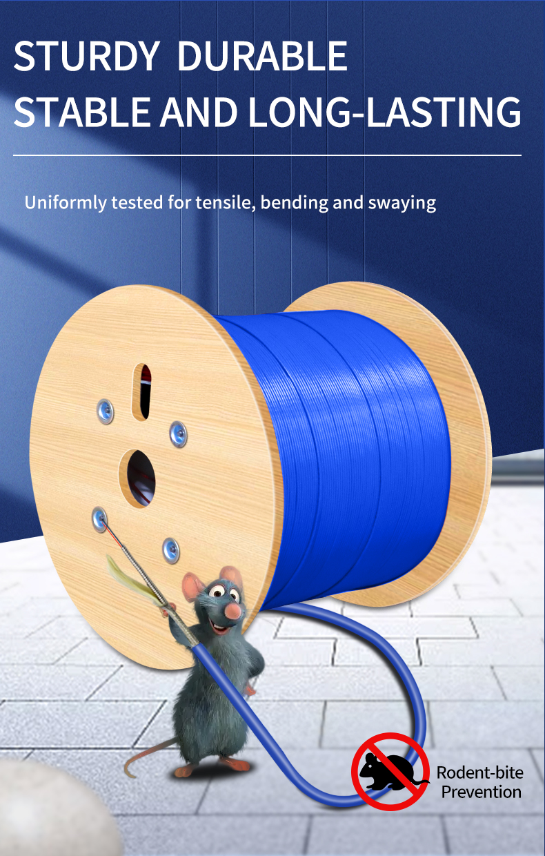 G652D G657A1 G657A2 Spiral Steel Pipe Indoor Armored Optical Fiber Cable for Telecom
