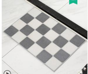 Quality Non Slip Diatomite Bath Mat Fast Drying Plaid Bath Mat wholesale