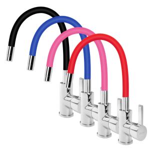 Quality Single Hole Antirust Polished 1.800kg Flexible Spout Kitchen Tap wholesale