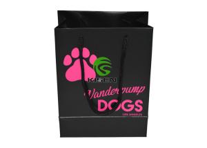Quality Black Retail Shop Bags For Shopping / Packing PP Rope Handle OEM Service wholesale