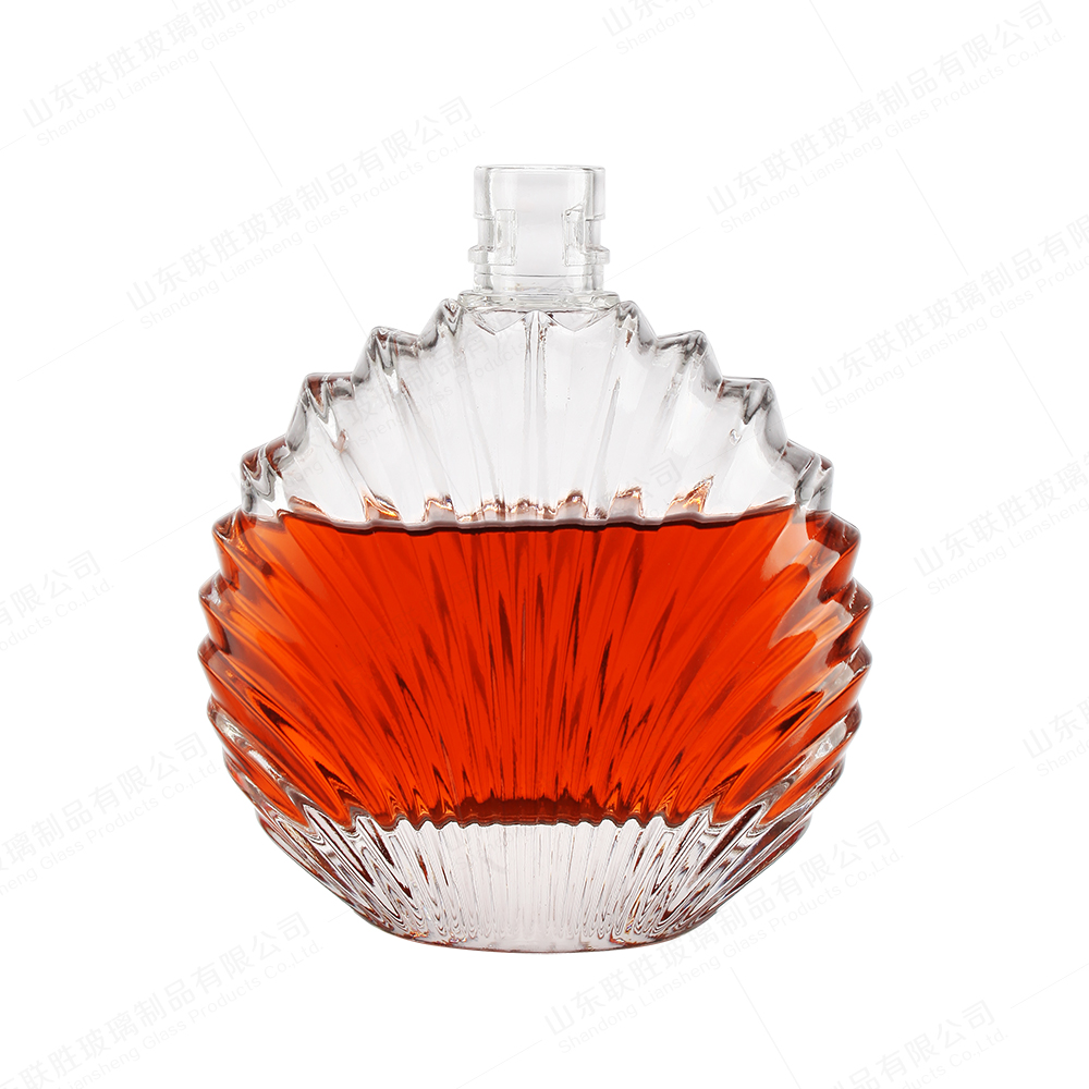 Clear Most Popular Style White Gin Wine Liquor Brandy Glass Bottles with Rubber Stopper