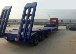 Quality Low-bed Semi Trailer Truck 3 Axles 70Tons 15m for Loading construction machine wholesale