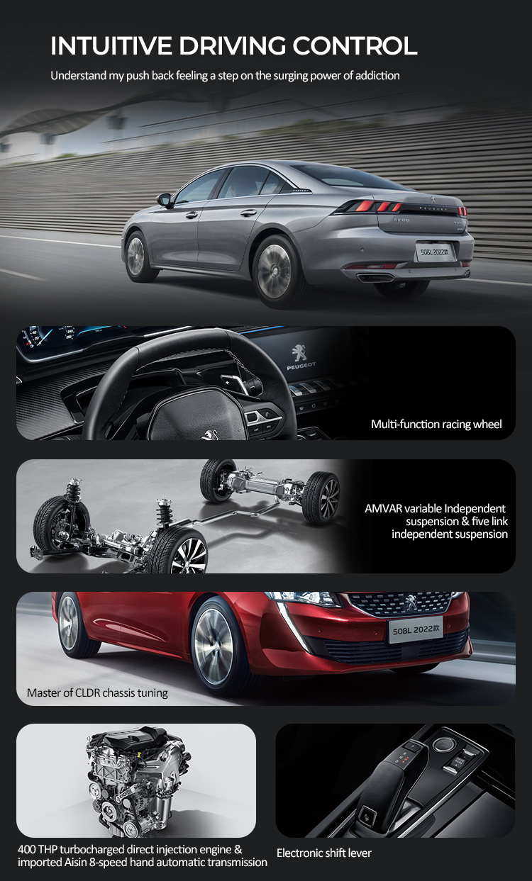 2023 Peugeot 508L Gas Powered Vehicle Automatic Air Conditioner and Rear Camera for a Top-of-the-Line Driving Experience