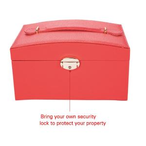 Quality Red 15*10*5cm PU Leather Jewelry Organizer Cabinet wholesale
