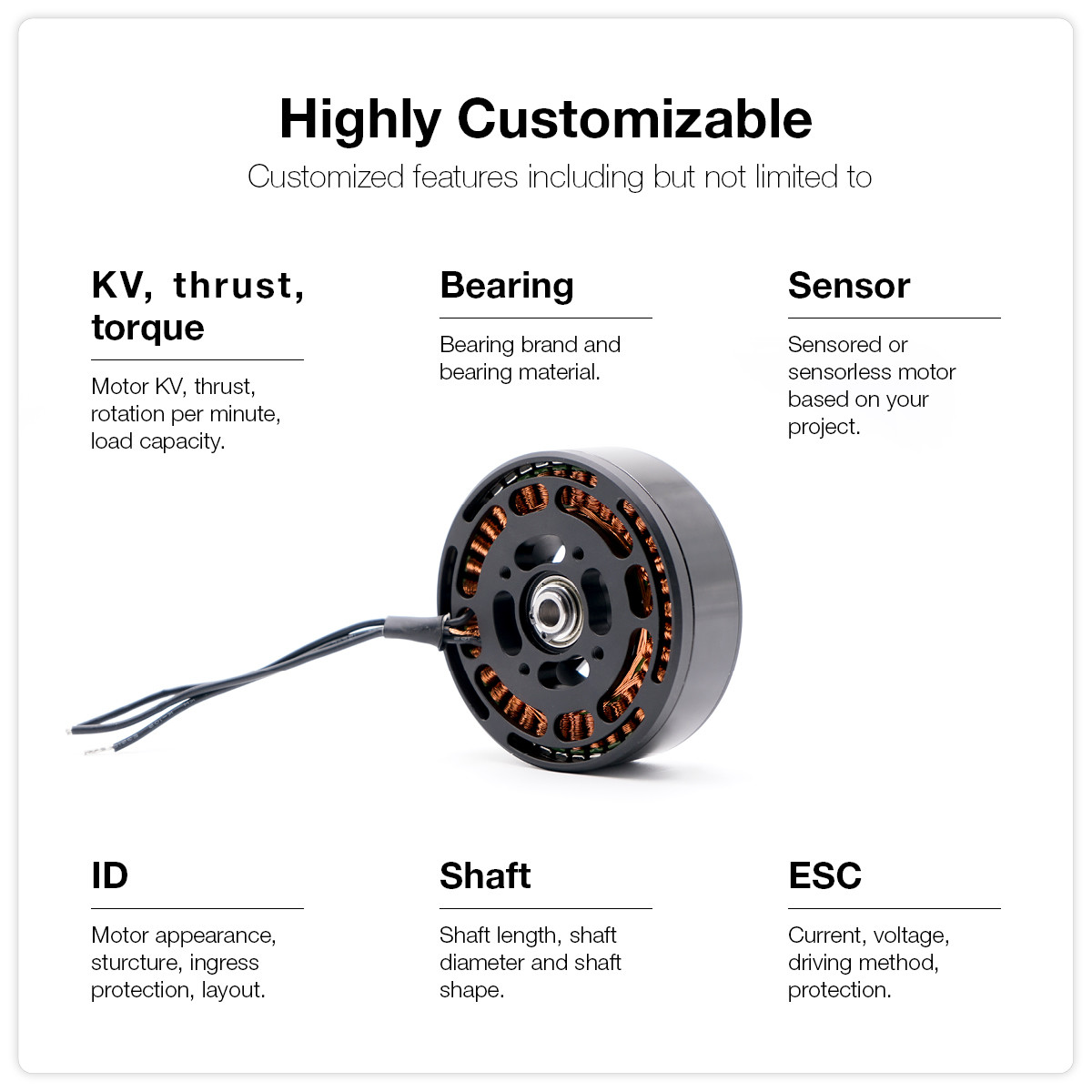 8318 BLDC Motor With 13KG Thrust For Mapping Drone Agricultural Drone Multi Rotor Drone
