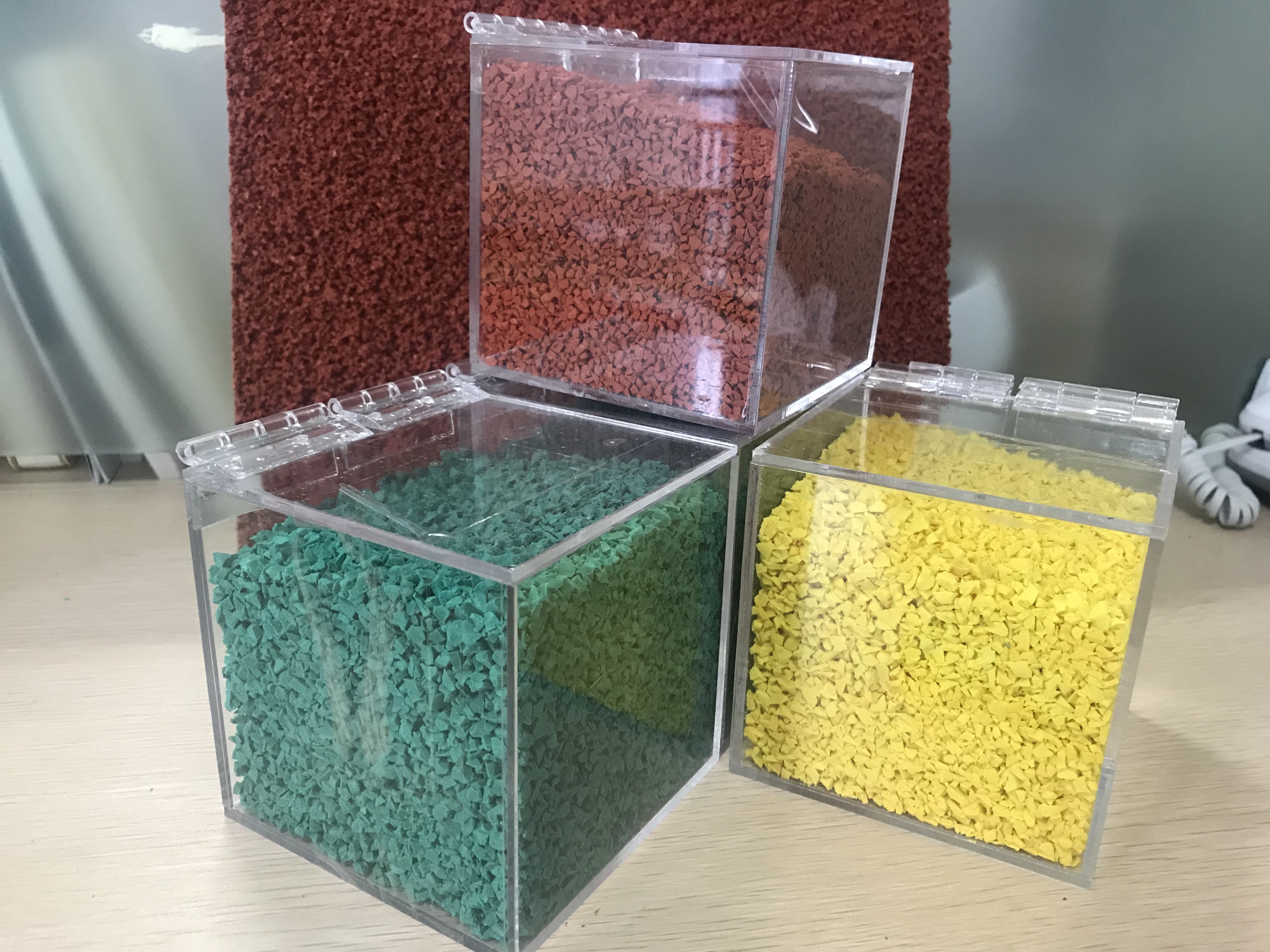 Dust Free Flame Resistance Red Ecolastic EPDM Granules