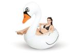 Giant inflatable swan swimming ring