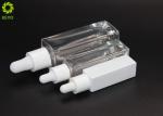 10ml 15ml 30ml Empty Cosmetic Square White Clear Frosted Glass Dropper Essential