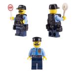 MOC character career model policemen accessories city traffic police mini