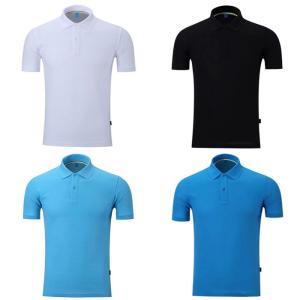 Quality Summer Short Sleeved 65% Cotton Business Work Polo Shirts For Men And Women wholesale