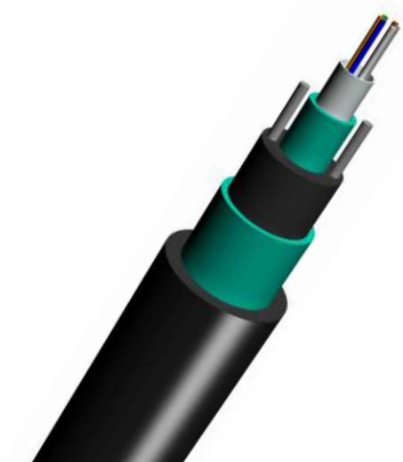 Gel - Filled Direct Burial Fiber Optic Cable , Aerial Fiber Optic Cable PE