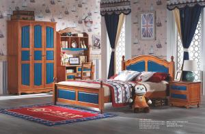 Quality youth solid wood bed room set furniture wholesale