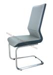 Upholstered Pu Dining Chairs , Chrome Dining Chair Heavy Duty Legs