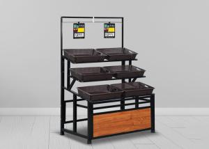 Quality ISO9001 Vegetable Display Rack Customizable Size Supermarket Gondola Shelving wholesale