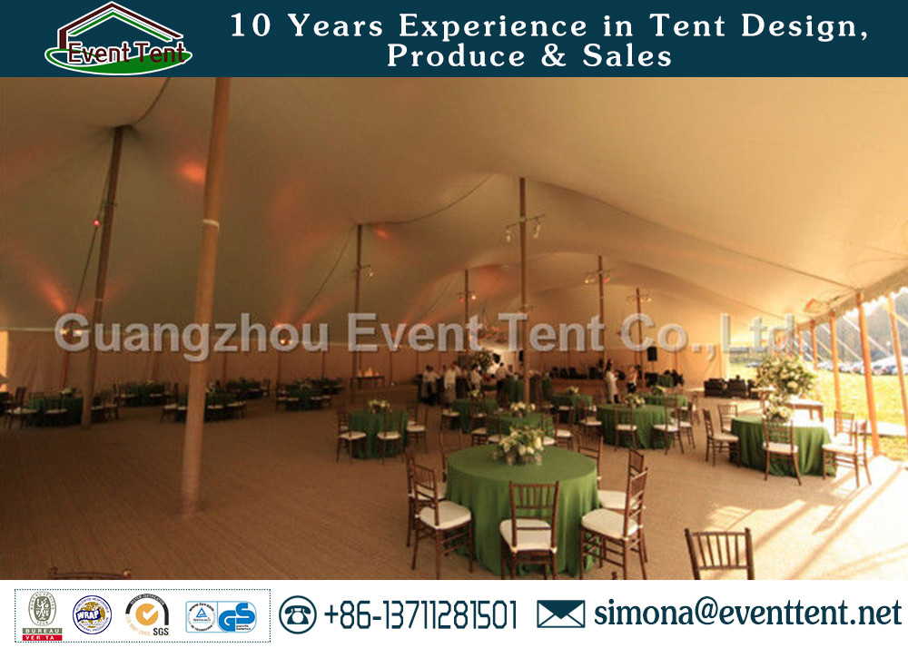 Red Customized Freeform Stretch Tent Windproof With Mesh Window / Glass Window