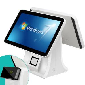 Quality FCC 1024x768 15.6&quot; Dual Screen POS Machine For Payment wholesale