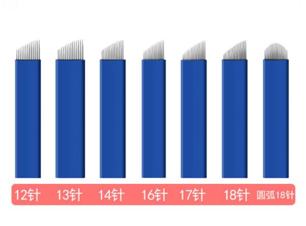 12, 13, 14, 16, 17, 18 and 18U Blue Microblading Disposable and Sterile Tattoo