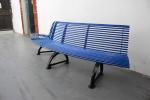 Curved Patio Tree Outdoor Metal Benches With Cast Iron Ends OEM