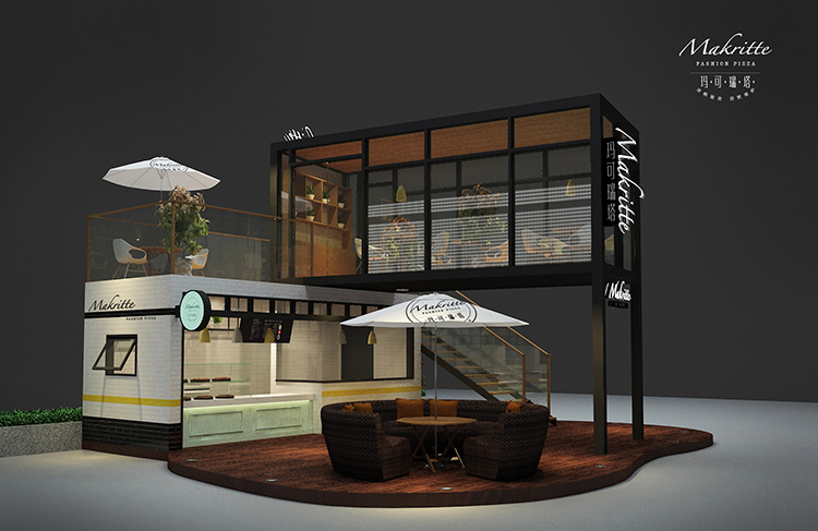 Prefabricated 20 Ft Container Refitted Coffee Shop