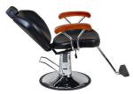 WT-3202 Professional Hair Styling Chair Black PU Chrome Armrest with Wood