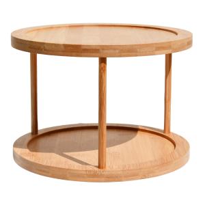 Quality Bathroom Bamboo Cosmetic Organizer Storage 360 Rotation Multifunctional wholesale